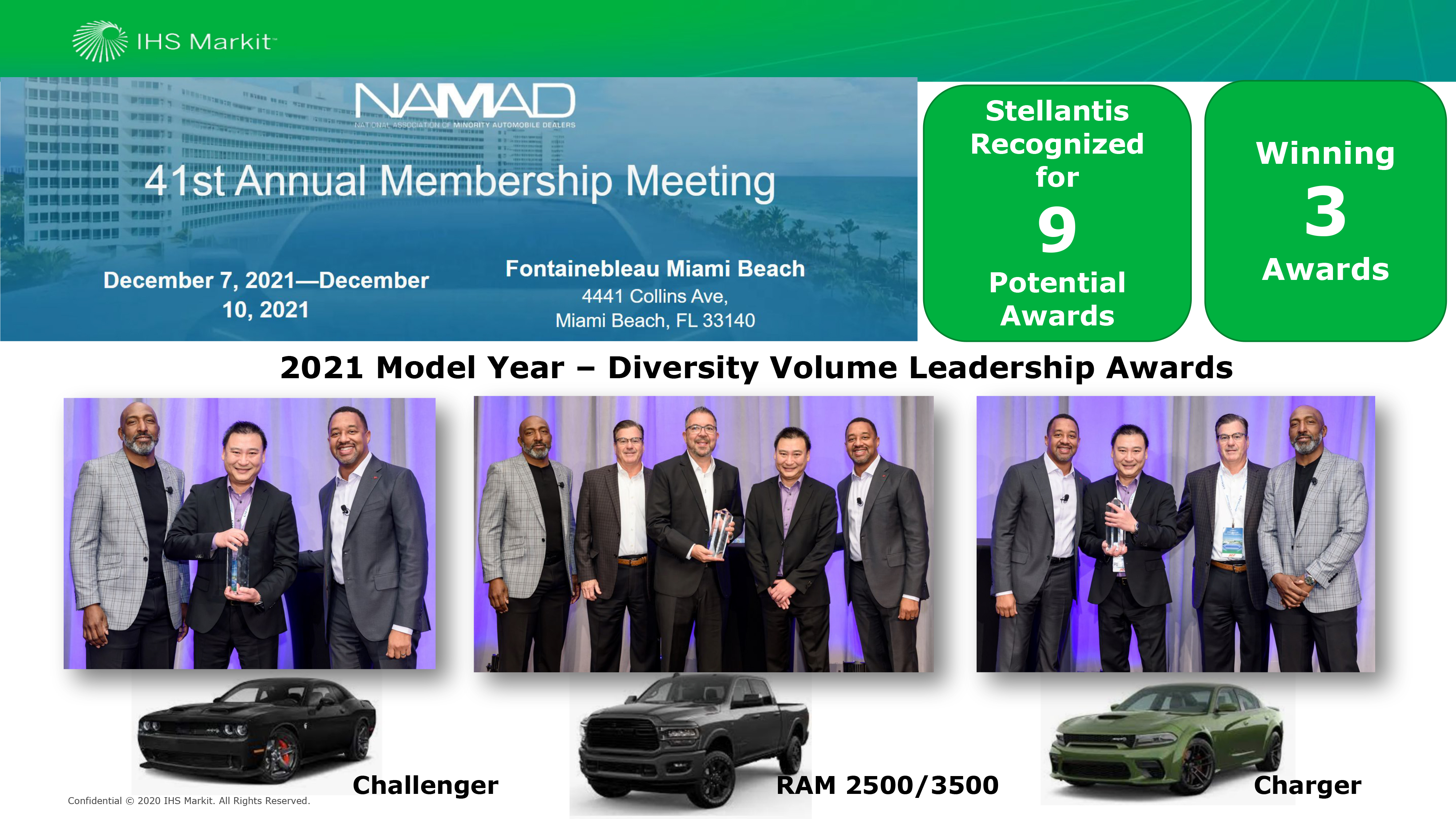 2021 Model Year - Diversity Volume Leadership Awards Image